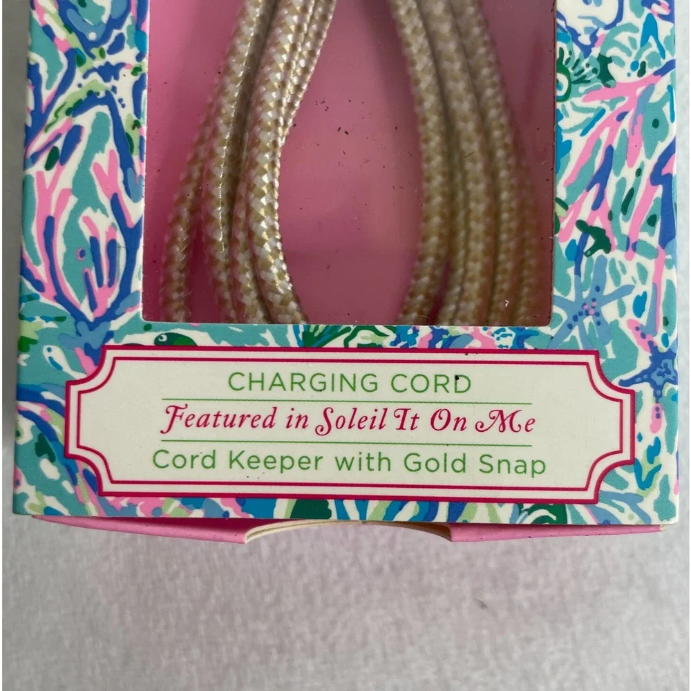 Lilly Pulitzer Phone Charging Cord 5’ Soliel It On Me 8 Pin To USB 2.0